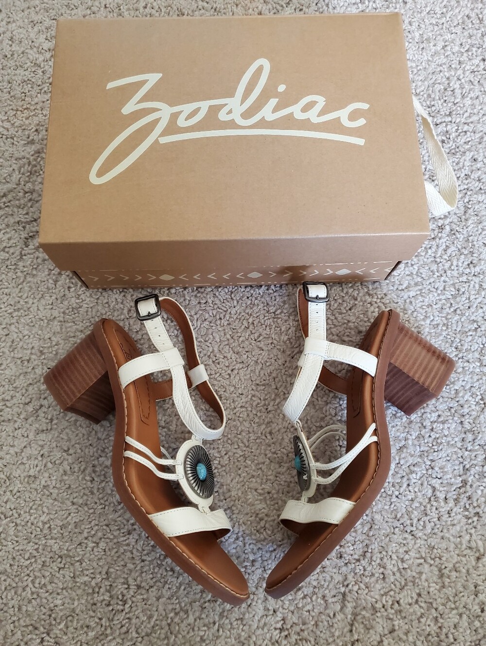 Zodiac Ilaria sandals Genuine Leather 7.5